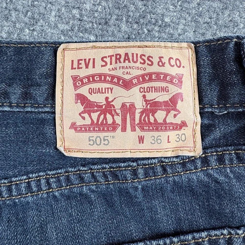 Levi's 505 Jeans Men's 36x29 Blue Straight Leg Classic‎ Heritage Workwear Preppy
